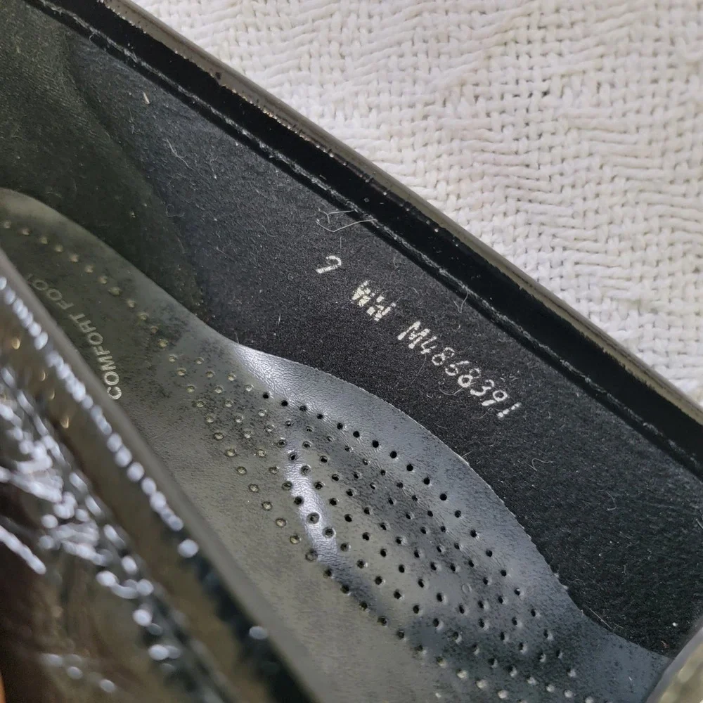 SAS Metro Comfort Bit Loafers Black Patent Leather Size 9 WW Mocassins‎ EUC